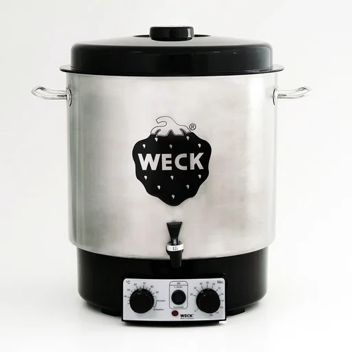 "Fully automatic preserving kettle model WAT 25 A - stainless steel with timer and all-plastic tap image"