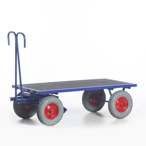 "Hand truck, load capacity 700 kg, loading area 1200 x 800 mm, pneumatic tires 260 x 85 mm image"