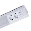 LED under-cabinet light in white with 2 sockets, 501mm