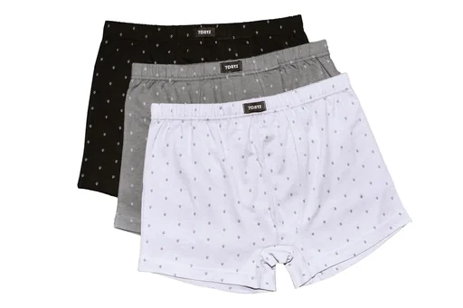 "Retro shorts in a pack of 3, printed, size M image"