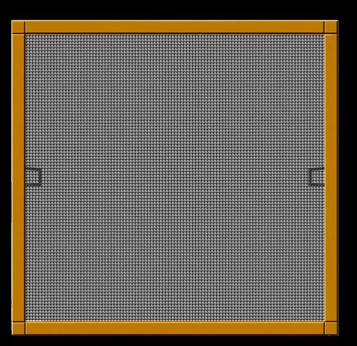 "Insect screen window PLUS with aluminum frame, color brown, 130 x 150 cm image"