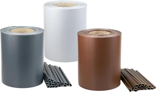 "Privacy screen strip 19 cm x 35 m light grey image"