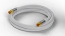 TV antenna cable 135 dB, 4x shielded, 2 m, white - gold-plated, coaxial socket > coaxial plug (70317)