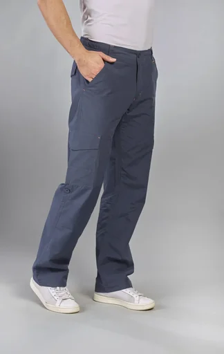 "Trekking trousers with elastic waistband, color blue/grey, size 26 image"