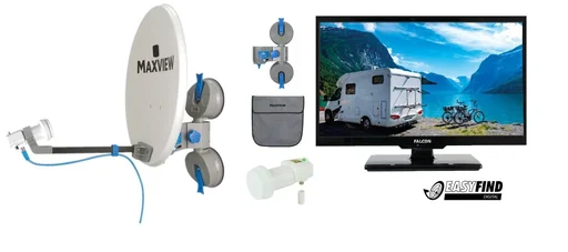 "Pro TV Camping Set with carrying bag, 19 inch LED TV image"
