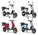 E-Scooter "Messina" 20 km/h white - Economical - Efficient thanks to high-quality wheel hub motor and lithium battery