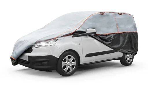 "Bus hail protection tarpaulin Perma Protect, van hail protection garage size XL image"
