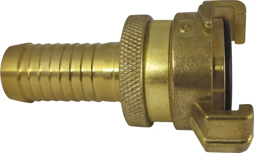 "Brass quick coupling with lock nut, 1 1/4" nozzle, 40 mm cam width image"