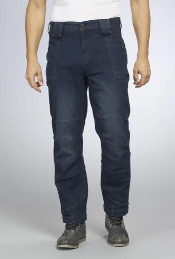 "Work jeans with stretch, color denim blue, size 50 image"