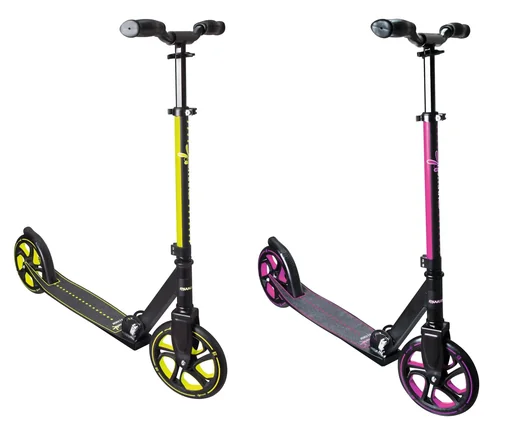 "Aluminium Scooter Pro, kick scooter, 215 mm, ABEC 7, for children and adults, height adjustable, lime image"