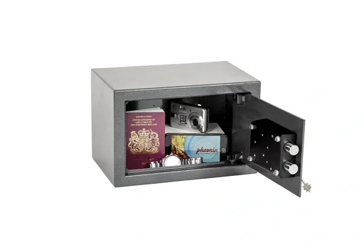 "Vela Home & Office safe with key lock, external dimensions 200 x 310 x 200 mm image"