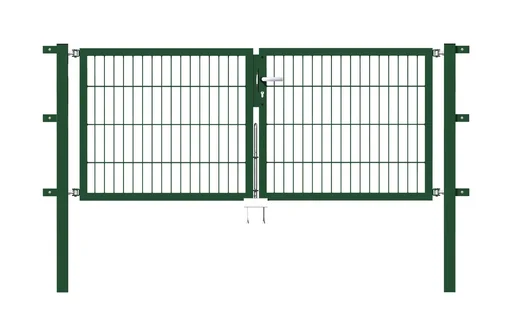 "Flexo double gate with accessories, green, width 200 cm, height 80 cm, PF: 60x60 cm image"