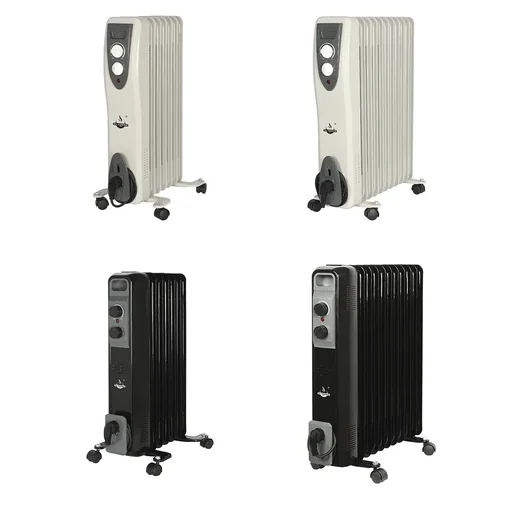 "Mobile oil radiator, white, 11 fins image"