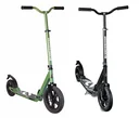 Aluminum scooter with pneumatic tires and suspension, 300/205 mm, ABEC 7, height adjustable, black