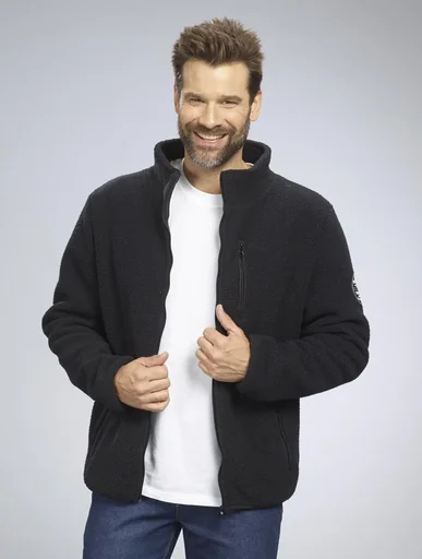 "Berber fleece jacket, color black, size L image"