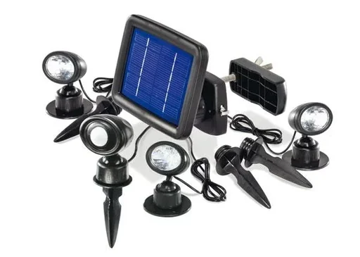 "Solarspot Trio PIR with motion detector 90°/ 6 m, light duration when moving approx. 30 seconds. image"
