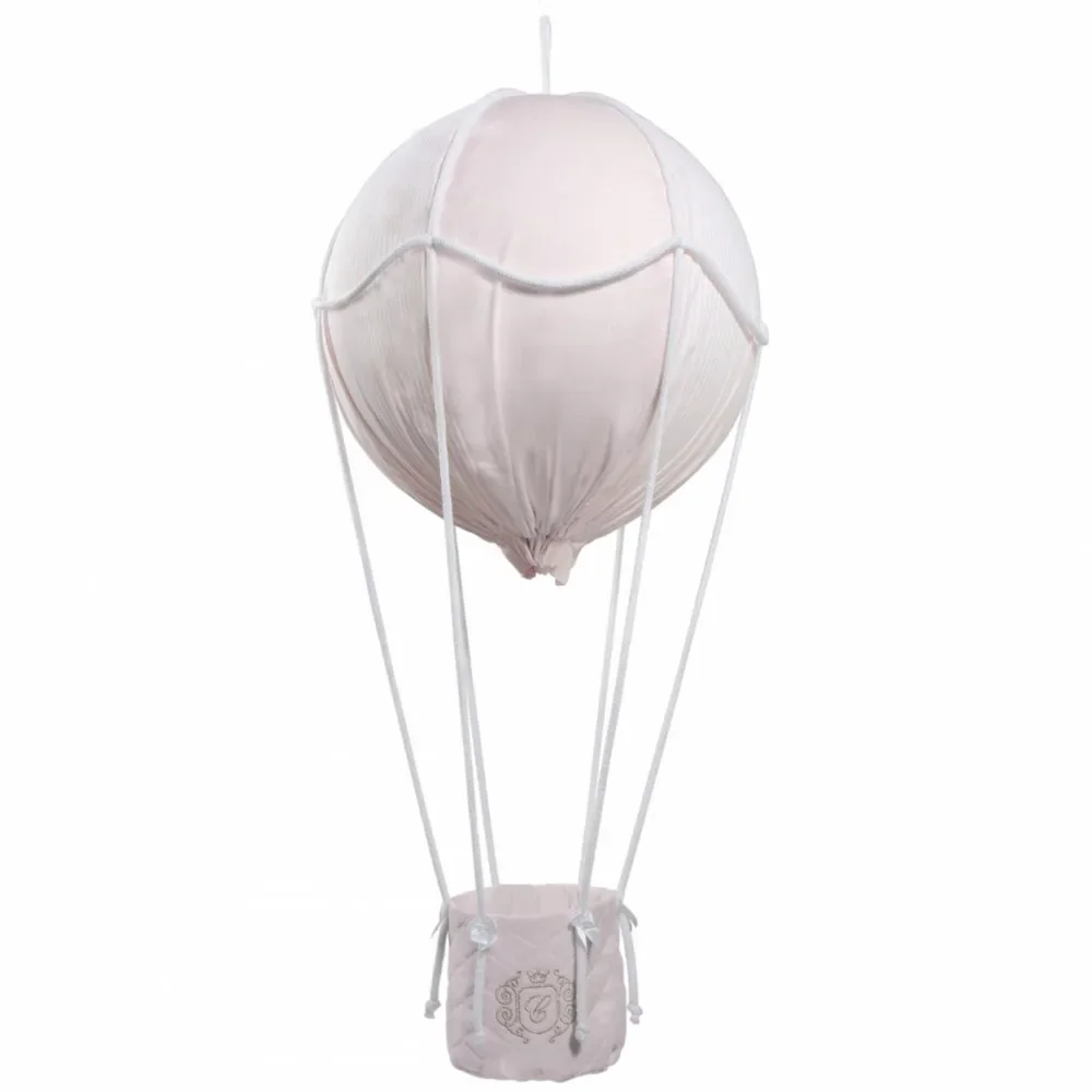 Caramella deco luchtballon gouden embleem roze, Versie: groot