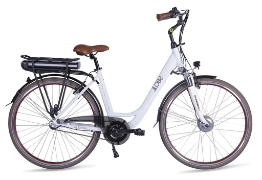 "Unisex City E-Bike 28 inches, frame size 50 cm, 7-speed hub gear, Metropolitan Joy 2.0, Modern White 10Ah image"