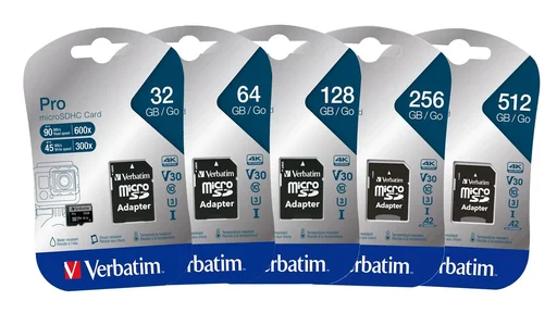 "512 GB microSDXC memory card with SD card adapter, U3, UHS-I image"