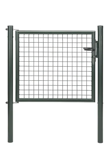 "Single corrugated gate with accessories, anthracite metallic, width 100 cm, height 100 cm image"
