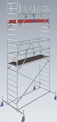 "STABILO mobile scaffolding series 10, bay length 2.50 m, working height approx. 6.40 m image"