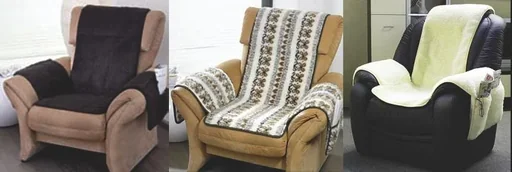 "Fauteuilhoes met armleuningen, zuivere wol, natuurlijke kleur image"