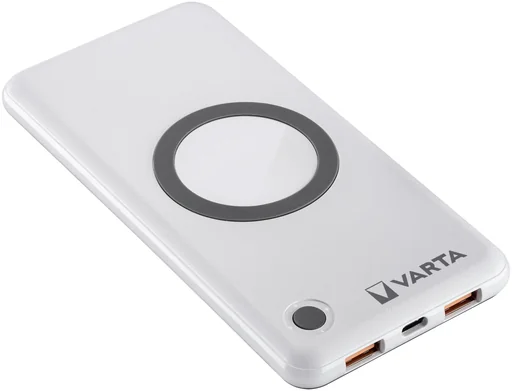 "Wireless Powerbank 10000, pass-through charging function and USB-C PD output image"
