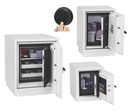 "Data protection safe Datacare external dimensions 600 x 470 x 470 mm, with fingerprint lock image"