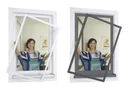 Premium insect screen frame set for windows 100 x 120 cm, white