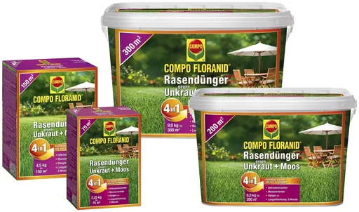 "Floranid 4-in-1 lawn fertilizer, against weeds and moss - 9 kg image"