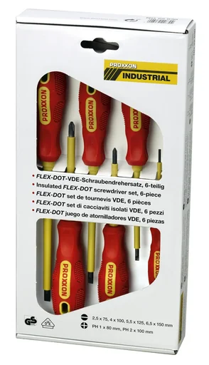 "VDE screwdriver set slotted and PHILLIPS (6 pieces) image"
