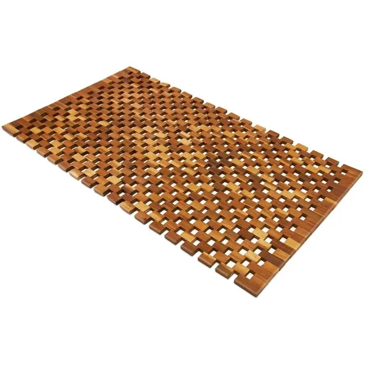 "Bath mat - shower mat Bali | 80 x 50cm | Acacia wood | FSC label image"