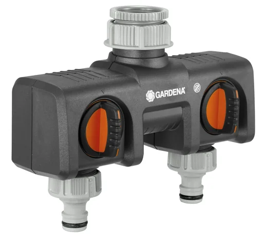 "2-way water distributor with 26.5 mm (G 3/4") and 33.3 mm (G 1") thread image"