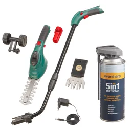2-in-1 LI-ION gras- en heggenschaar, 3,6 volt + kettingzaagreiniger 400 ml