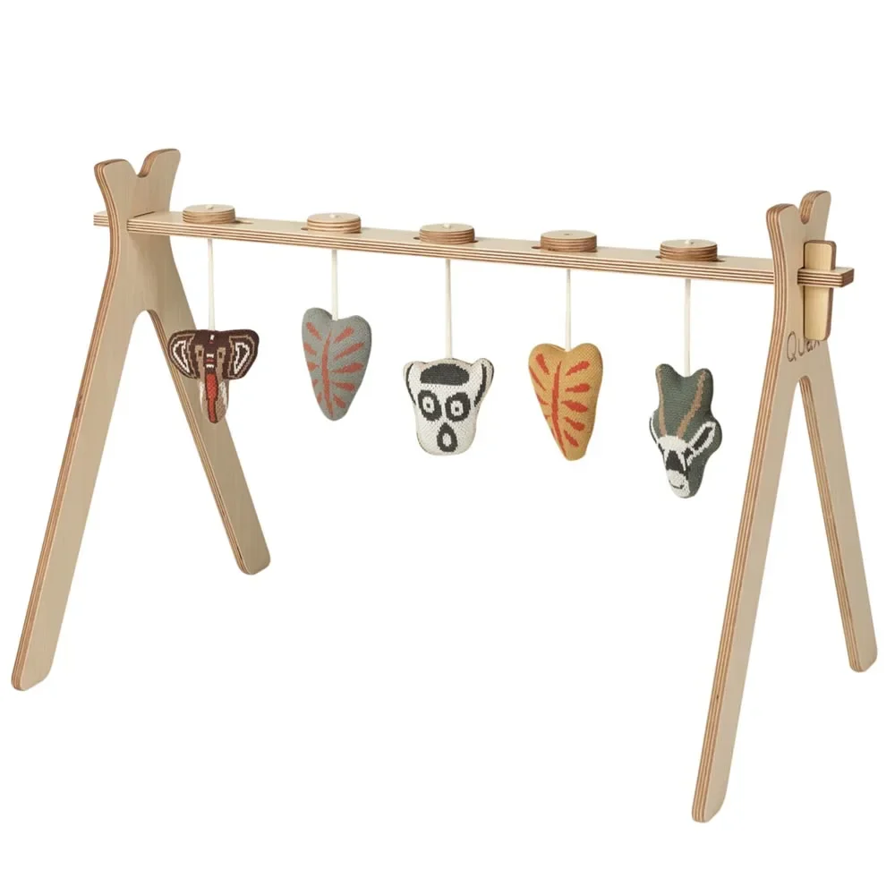 "Quax baby speelboog hout met gebreide figuren image"