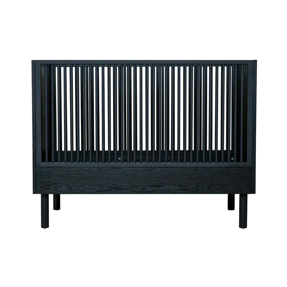 Quax HAI NO KI Babybett Esche schwarz 60x120
