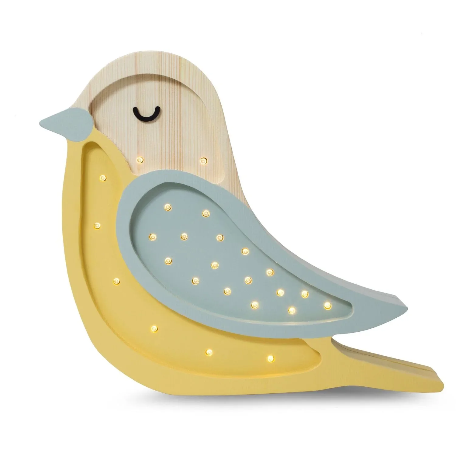 Nachtlampje kind - Kinderkamer lamp Vogel - Houten nachtlamp