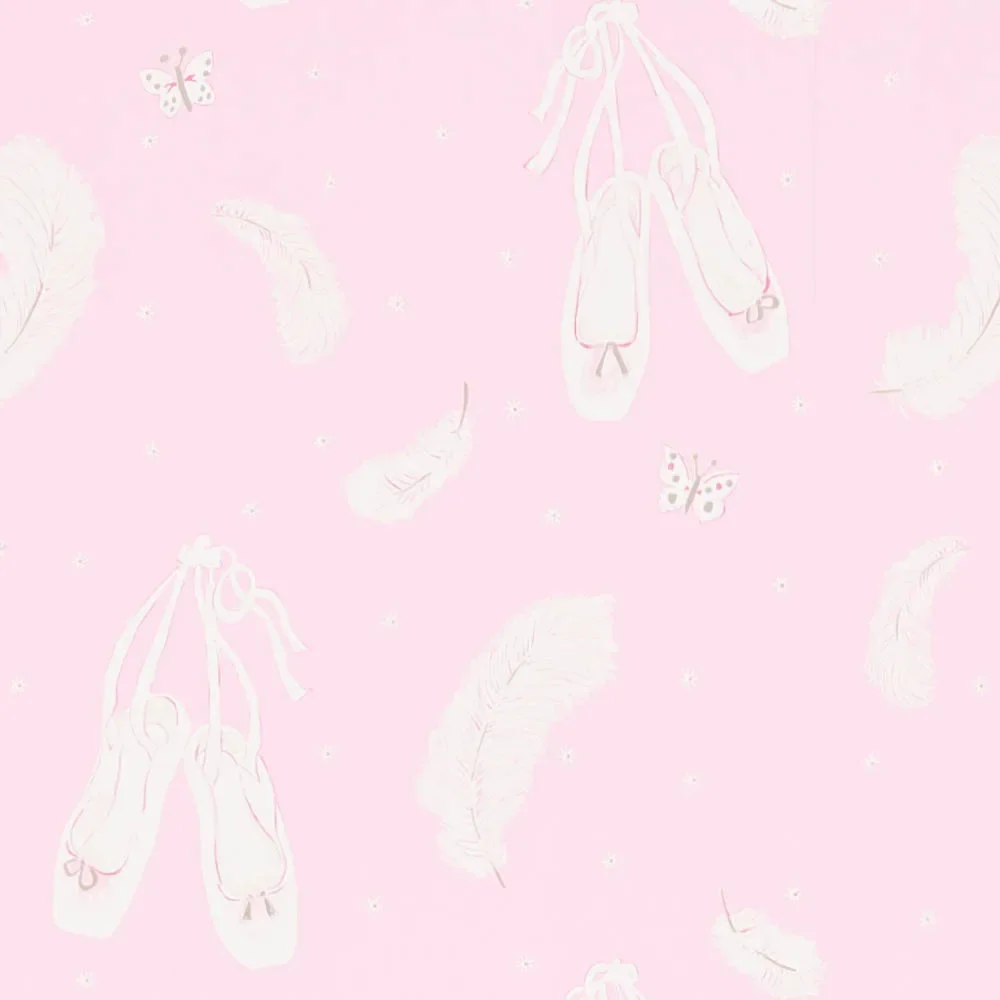 "Little Sanderson Abracazoo motief stof balletschoentjes roze image"