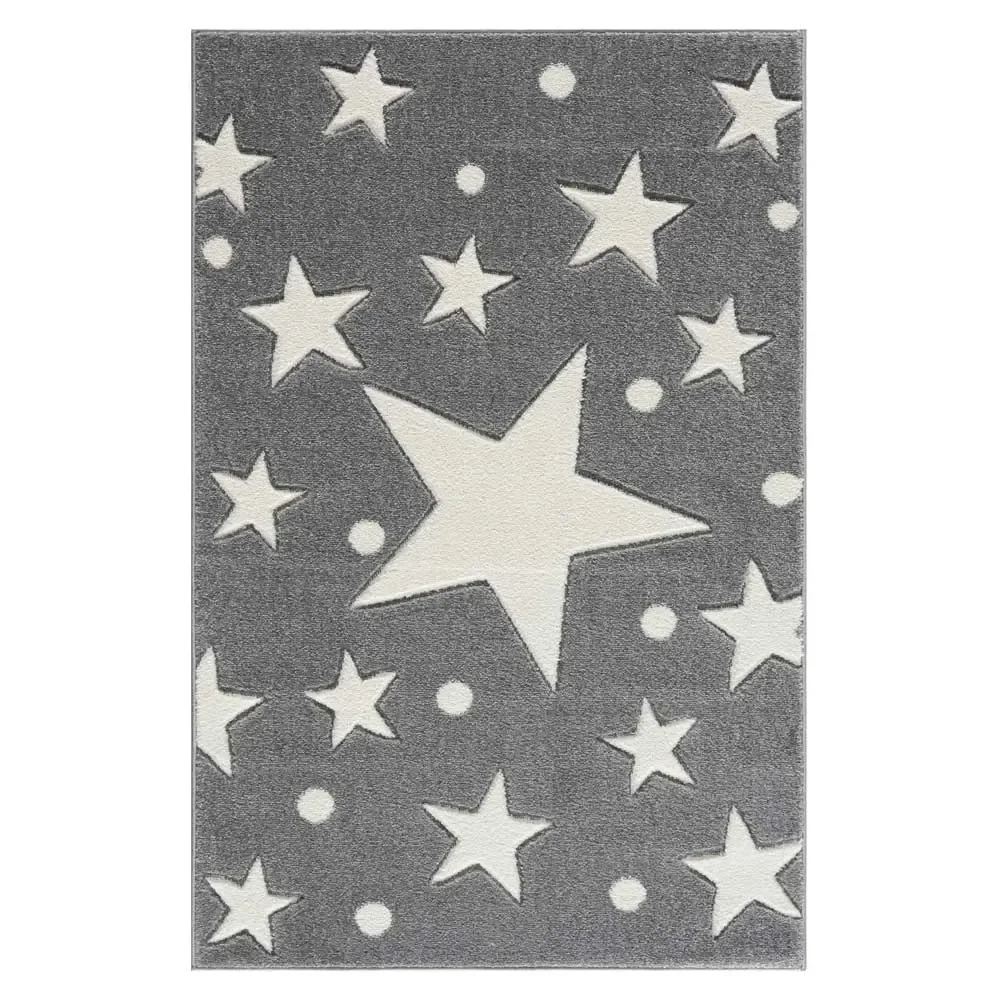 "Livone tapijt Estrella ster & confetti grijs, Tapijtmaat: 120 x 180 cm image"