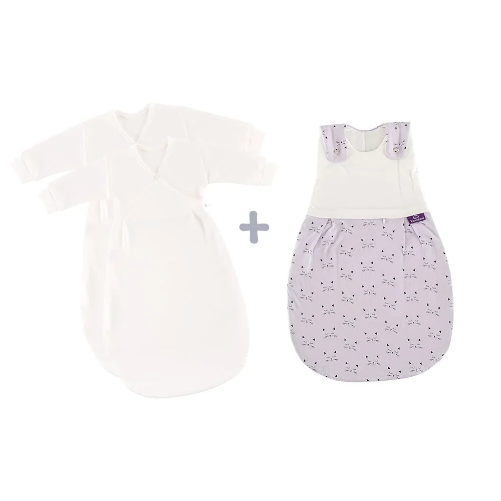"Träumeland Liebmich slaapzak, slaapzak baby set - Schattige kat, Goor: 80/86 image"