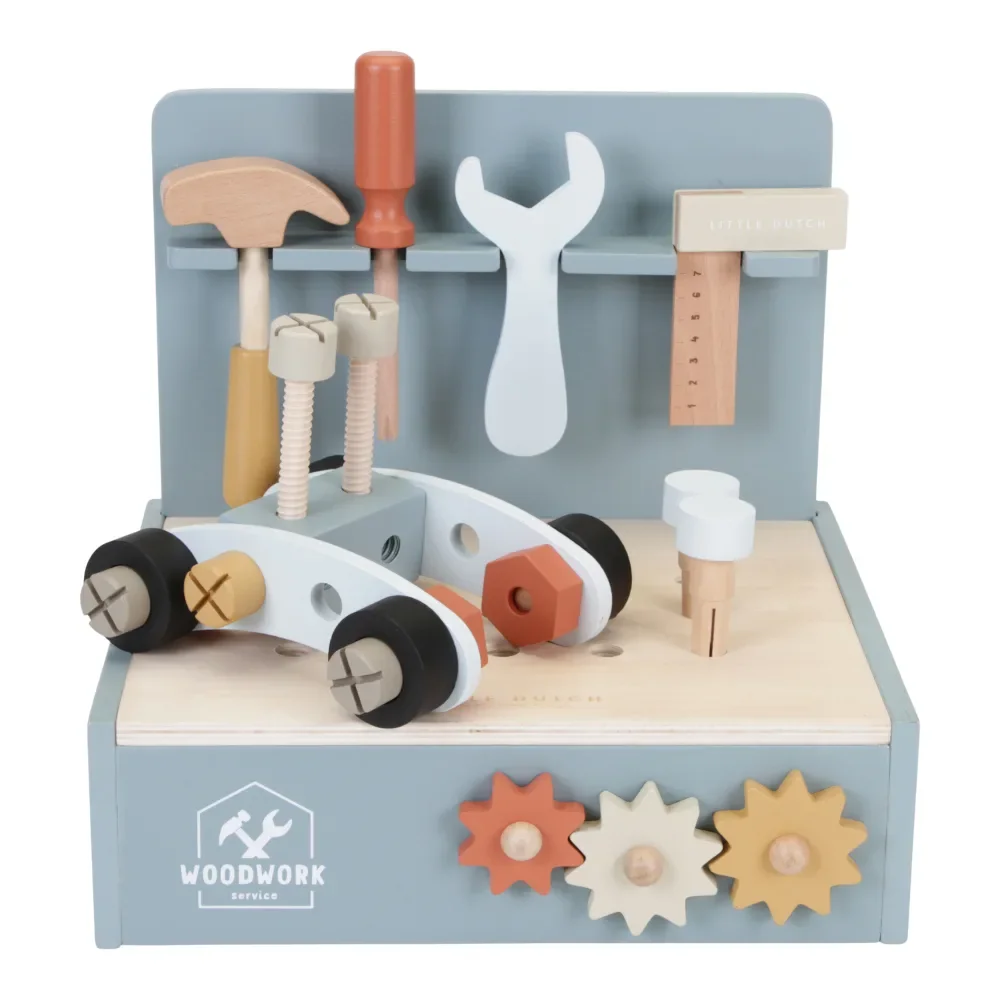 "Little Dutch Mini Werkbank blauw image"