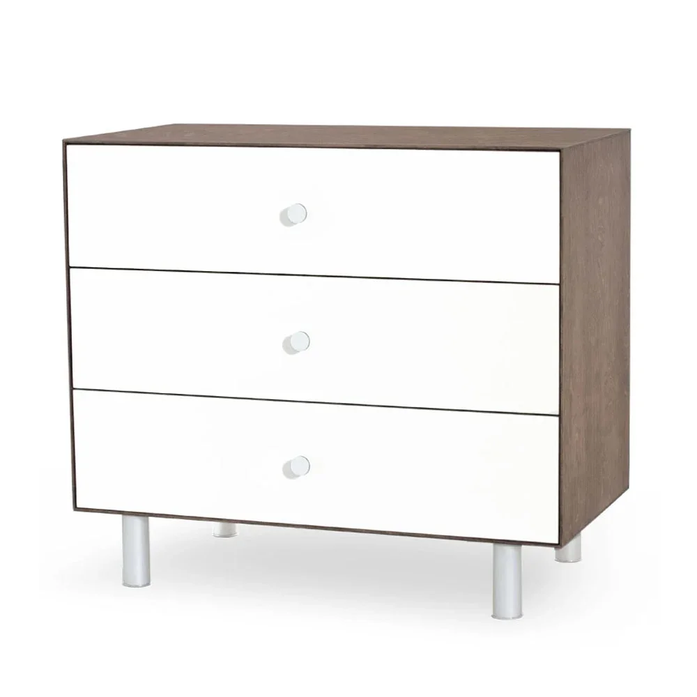 "Oeuf commode Merlin 3 laden wit/walnoot Classic pootjes image"