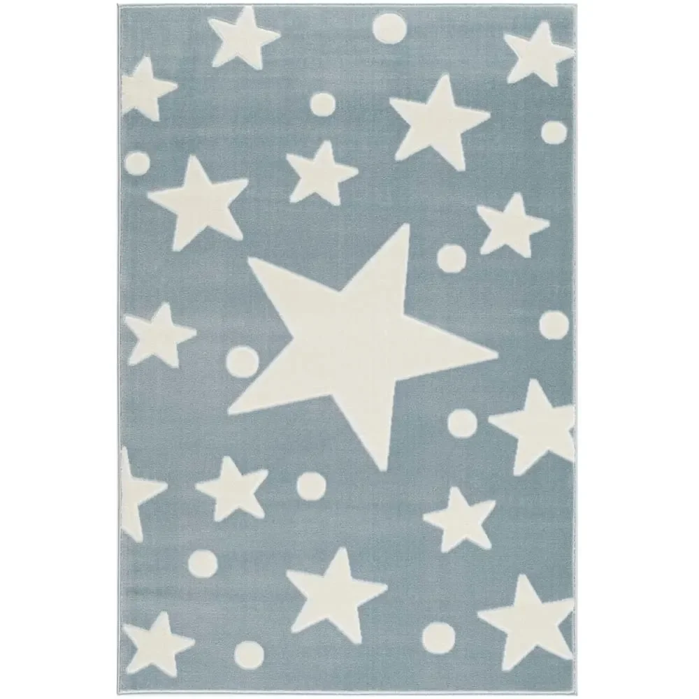 "Livone tapijt Estrella ster & confetti blauw, Tapijtmaat: 160 x 230 cm image"