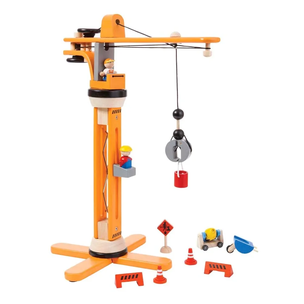 "Plan Toys speelgoed kraanset hout image"