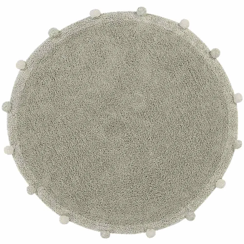 Lorena Canals waschbarer Teppich Bubbly Natural oliv rund