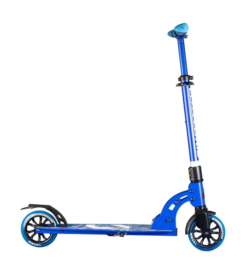 "SIX DEGREES Aluminium Scooter Junior met vouwmechanisme en standaard, 145 mm, in hoogte verstelbaar, GS-gecertificeerd, blauw image"