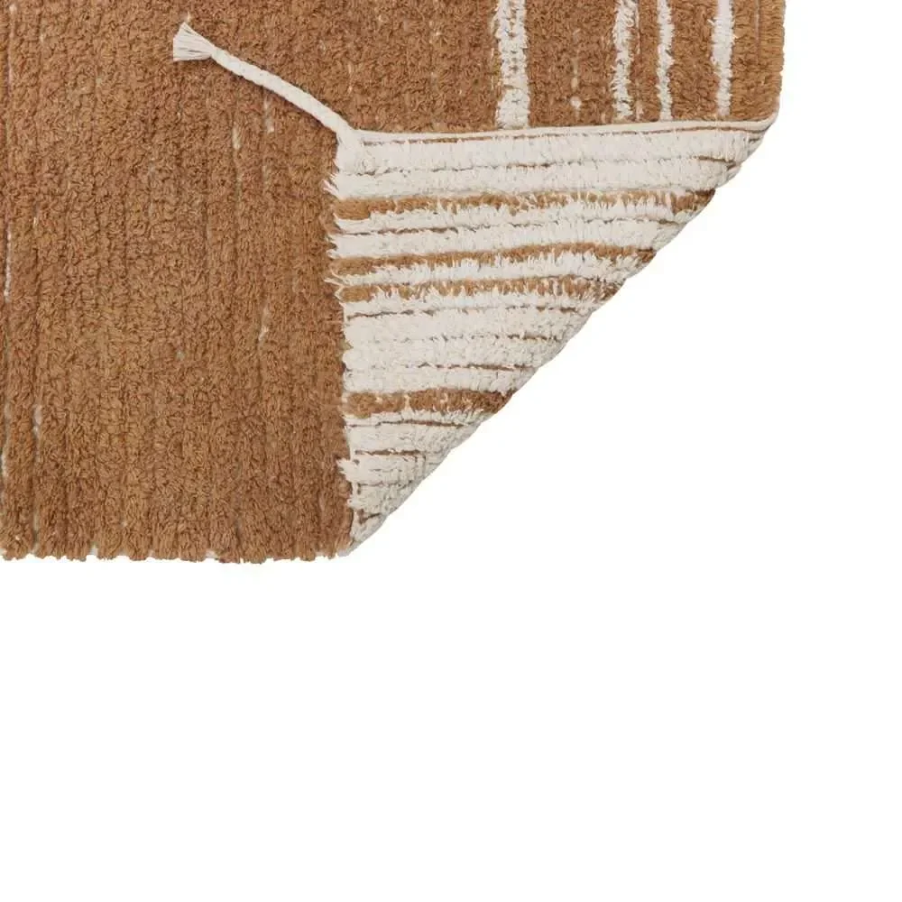 "Lorena Canals wasbaar omkeerbaar vloerkleed "Reversible Twin" bruin, Maat: 80 x 140 cm image"