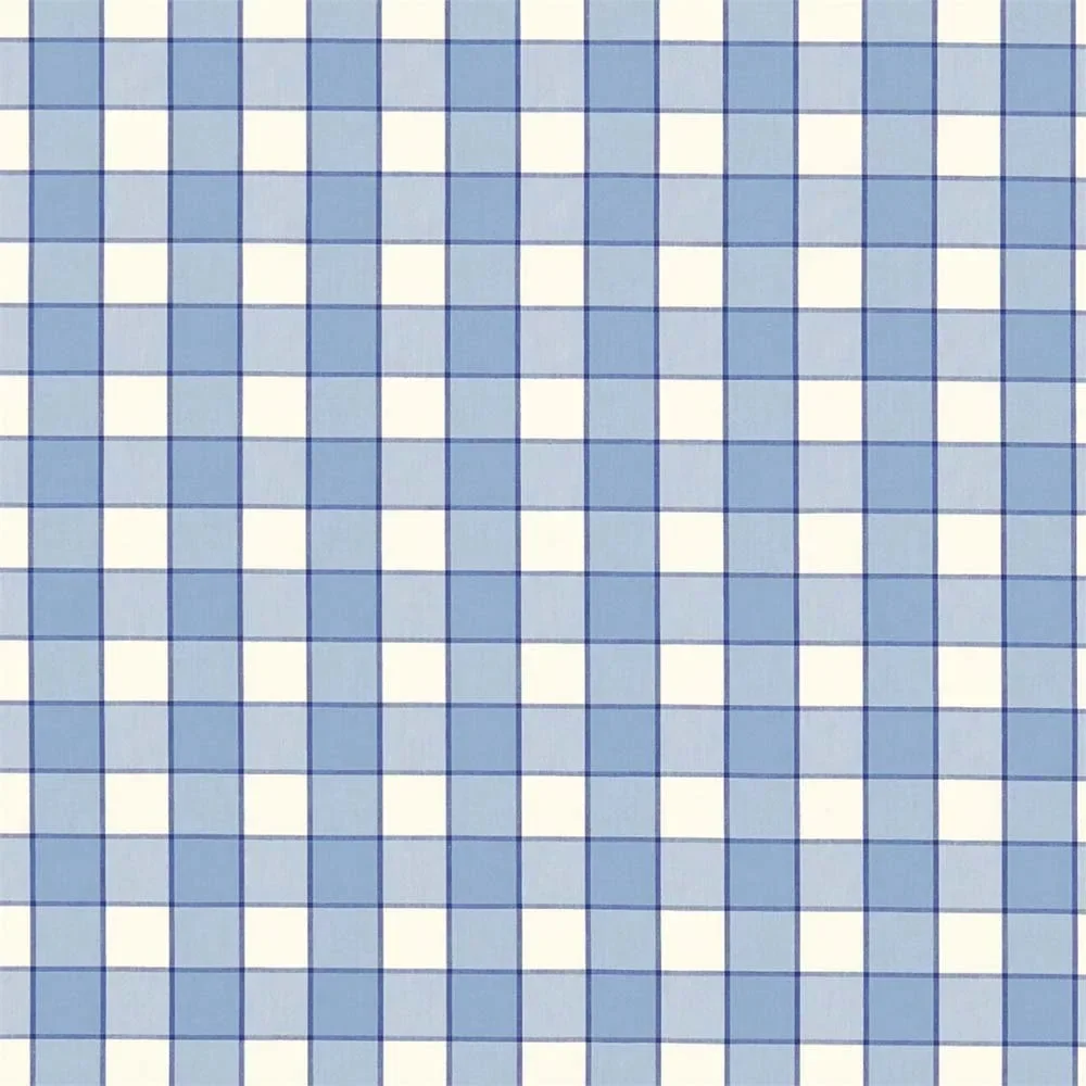"Little Sanderson Abracazoo ruitjesstof Rye blauw image"