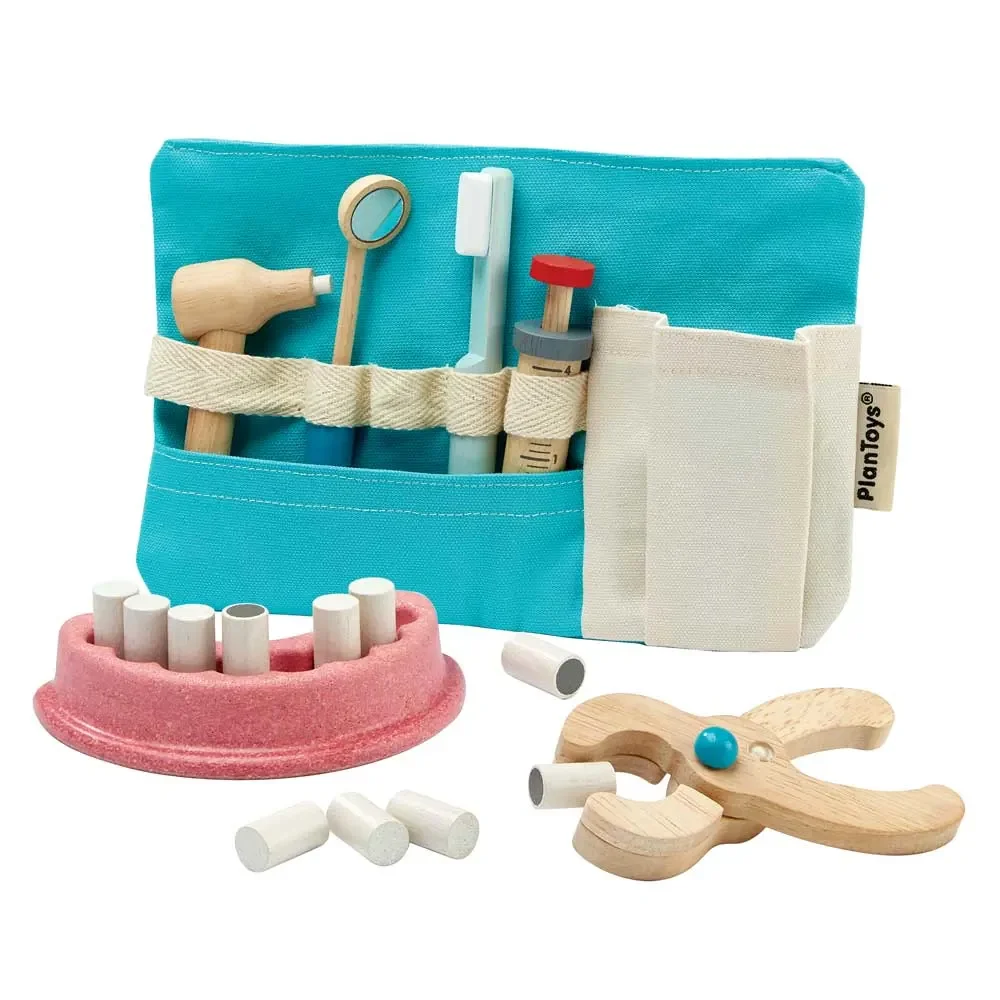 "Plan Toys speelgoed tandarts set hout image"