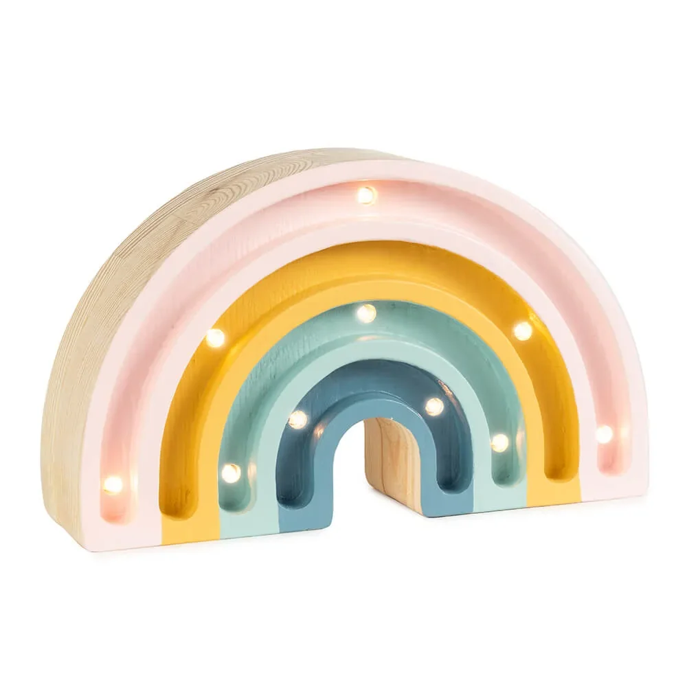 little lights Led deco kinderlamp mini regenboog retro
